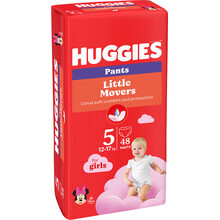 Підгузки-трусики HUGGIES Little Movers 5 (12-17 кг) Mega 48 шт Girl (5029053547626)
