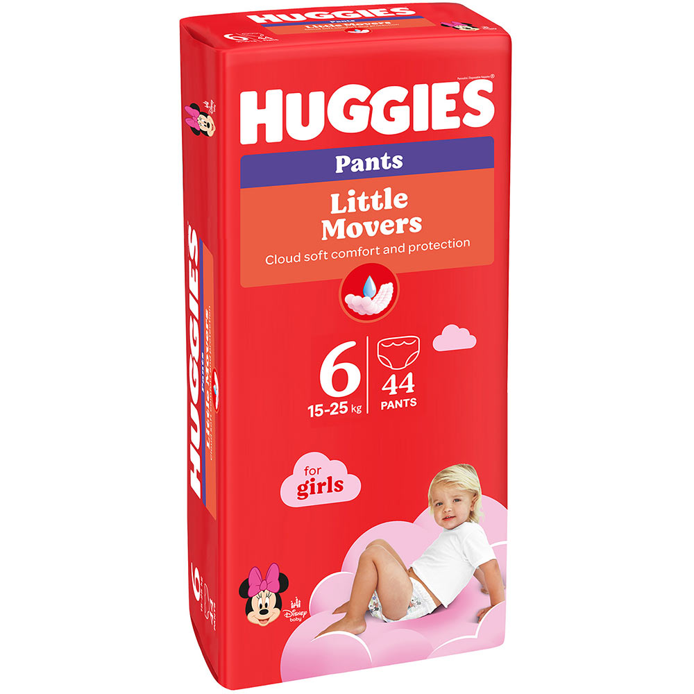 Підгузки-трусики HUGGIES Little Movers 6 (15-25 кг) Mega 44 шт Girl (5029053547664) Підгузки-трусики HUGGIES Little Movers 6 (15-25 кг) Mega 44 шт Girl (5029053547664) Тип підгузки-трусики
