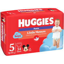 Підгузки-трусики HUGGIES Little Movers 5 (12-17 кг) Jumbo 34 шт Boy (5029053564289)