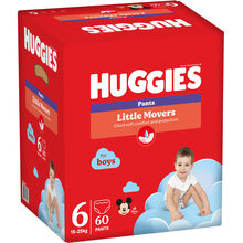 Підгузки-трусики HUGGIES Little Movers 6 (5-25 кг) Box 60 шт Boy (5029053564142)