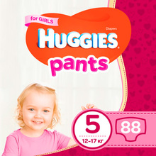 Підгузки-трусики HUGGIES Pants GIRL 5 M-pack 12-17 кг 88 шт (5029054216446)