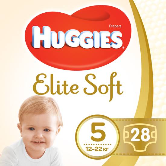 Підгузки HUGGIES Elite Soft Jumbo 5 12-22 кг 28 шт (5029053547794)