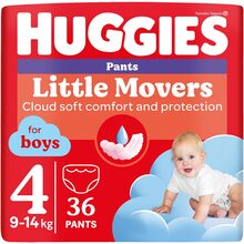 Підгузки-трусики HUGGIES Little Movers 4 (9-14 кг) Jumbo 36 шт Boy (5029053564265)