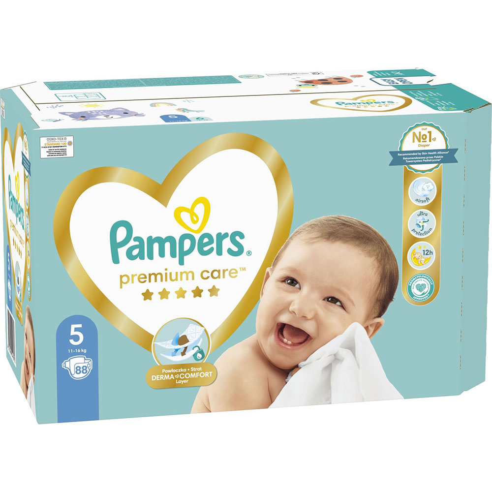 Підгузки PAMPERS Premium Care Junior 5 11-16 кг 88 шт (4015400541813) Кількість в упаковці 88