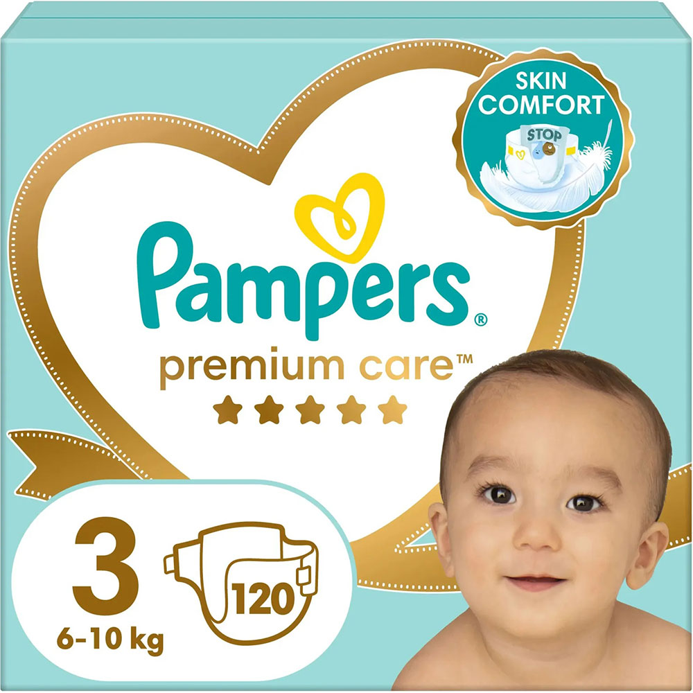 Подгузники PAMPERS Premium Care Midi 3 6-10 кг 120 шт (4015400465461)