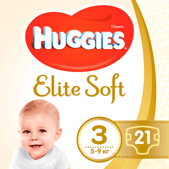 Підгузки HUGGIES Elite Soft 3 Small 21 шт (5029053545271)