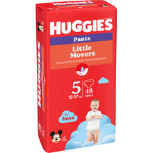 Підгузки-трусики HUGGIES Little Movers 5 (12-17 кг) Mega 48 шт Boy (5029053547619)