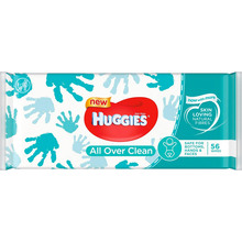 Серветки вологі Huggies OverClean 56 шт (5029053567822)