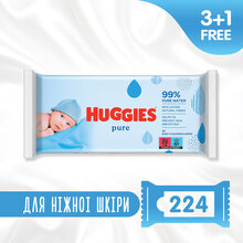 Салфетки влажные Huggies Pure 56 х 4 шт (5029053550121)
