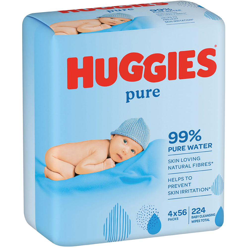Салфетки влажные Huggies Pure 56 х 4 шт (5029053550121) Тип влажные салфетки
