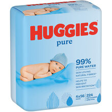 Салфетки влажные Huggies Pure 56 х 4 шт (5029053550121)