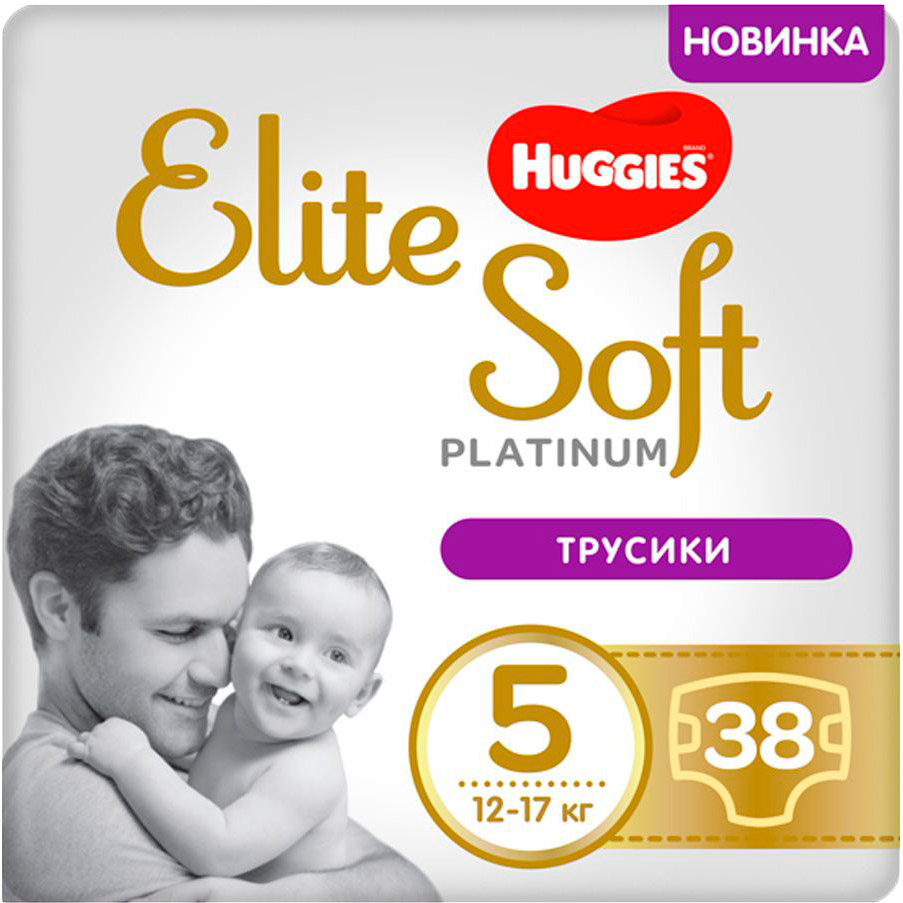 

Трусики-подгузники Huggies Elite Soft Platinum Mega 5 12-17 кг 38 шт (5029053548838), Підгузок Elite Soft Platinum Mega 5 (12-17 кг)