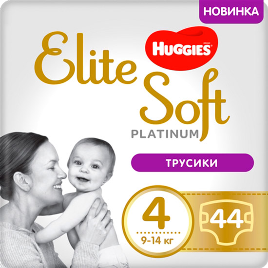 

Подгузники-трусики Huggies Elite Soft Platinum Mega 4 9-14 кг 44 шт (5029053548821), Підгузок Elite Soft Platinum Mega 4 (9-14 кг)