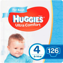 Подгузники Huggies Ultra Comfort Box 4 для мальчиков (8-14 кг) 126 шт (5029053546889)