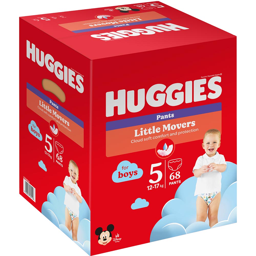 Підгузки-трусики HUGGIES Little Movers 5 (12-17 кг) Box 68 шт Boy (5029053564128) Тип підгузки-трусики