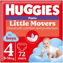 Підгузки-трусики HUGGIES Little Movers 4 (9-14 кг) Box 72 шт Boy (5029053564104)
