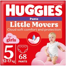Підгузки-трусики HUGGIES Little Movers 5 (12-17 кг) Box 68 шт Girl (5029053564111)