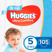 Подгузники Huggies Ultra Comfort Box 5 для мальчиков (12-22 кг) 105 шт (5029053546902)