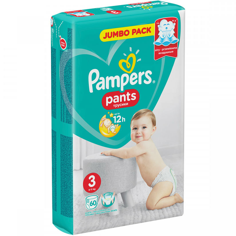 Трусики-подгузник PAMPERS Pants Midi (4015400682882) Количество в упаковке 60