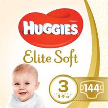 Підгузки HUGGIES Elite Soft 3 5-9 кг 144 шт (5029053578101)