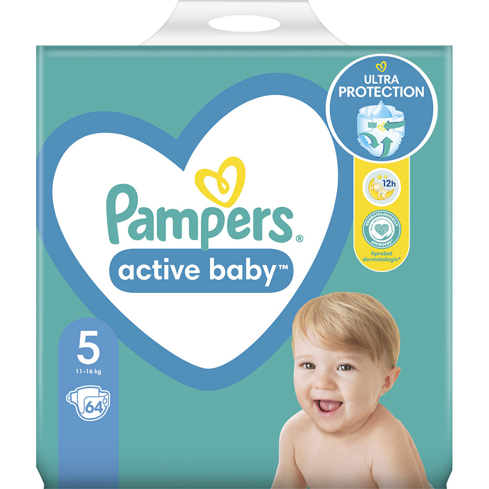 Подгузники PAMPERS Activebaby Junior 5 11-16кг 64шт (81747781) Тип подгузники