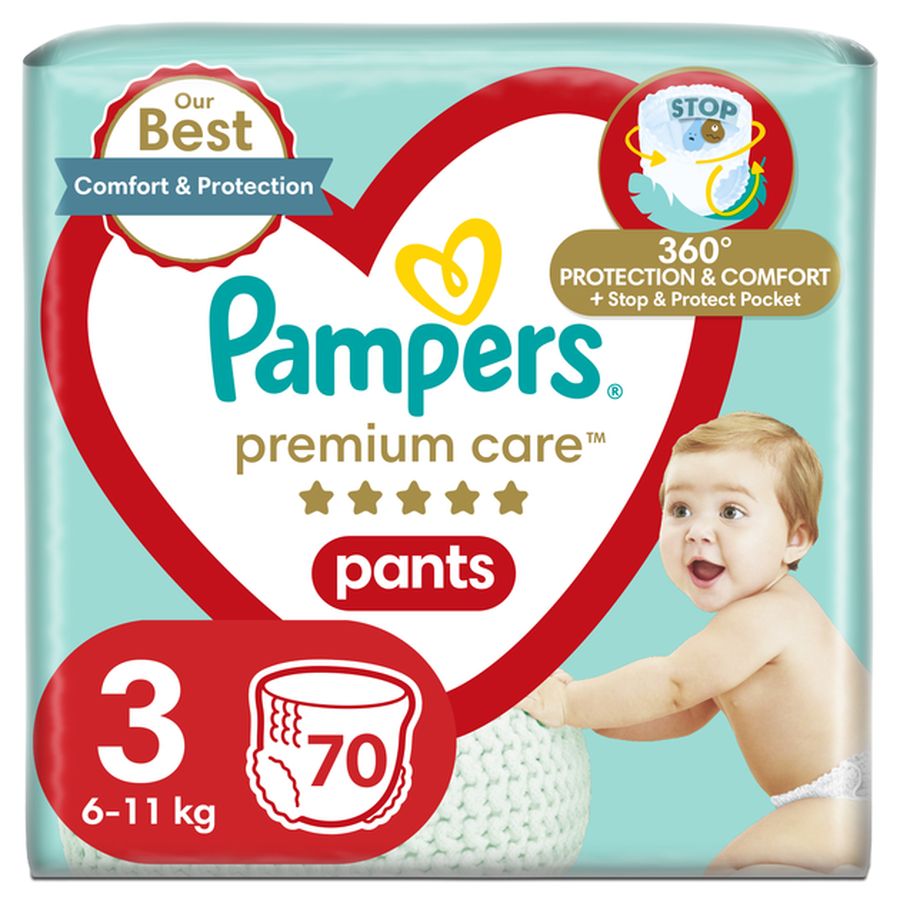 Фото Підгузки PAMPERS Premium Care Pants Midi 3 6-11кг 70шт (81750543)