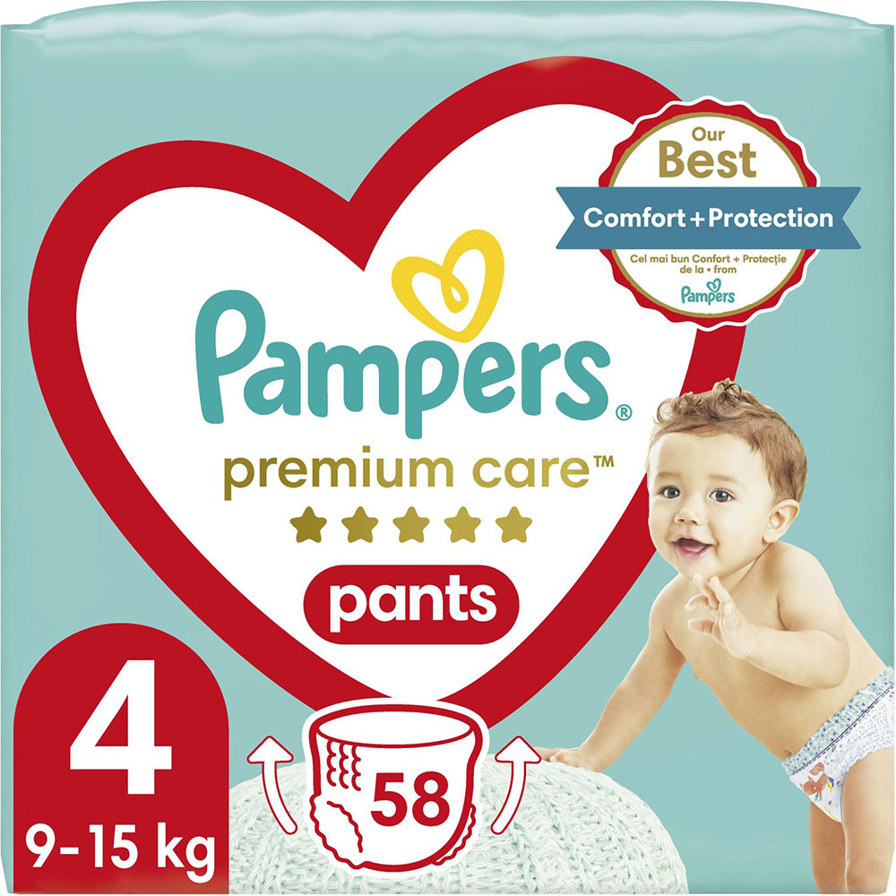 Підгузки PAMPERS Premium Care Pants Maxi 4 9-15кг 58шт (81750544)