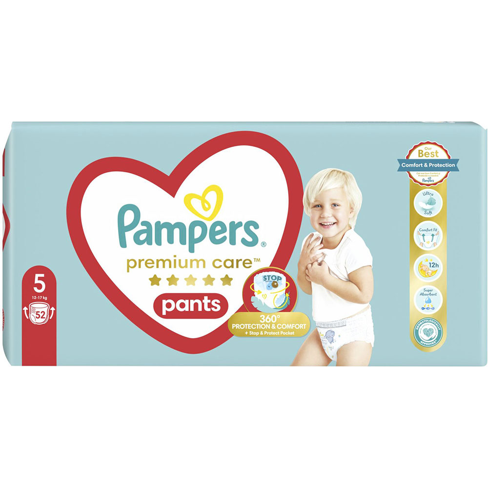 Подгузники PAMPERS PremCare Pants Junior 5 12-17кг 52шт (81750545) Тип подгузники-трусики