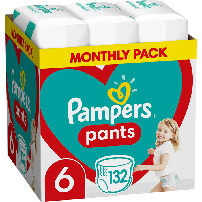 Подгузники PAMPERS Pants Giant 6 15+ кг 132 шт (8006540068632) Тип подгузники-трусики