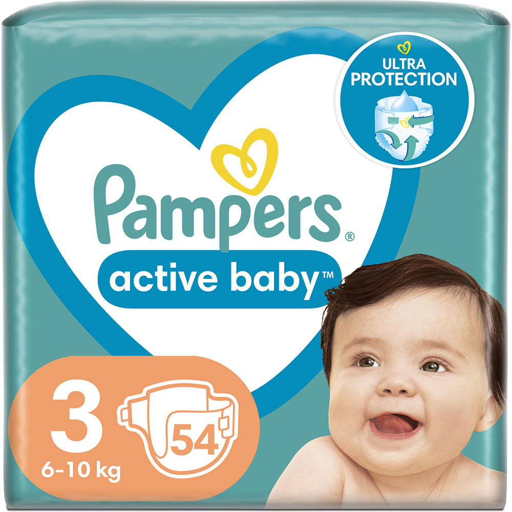 Підгузки PAMPERS Active Baby 3 (6-10 кг) 54 шт (8001090948977)