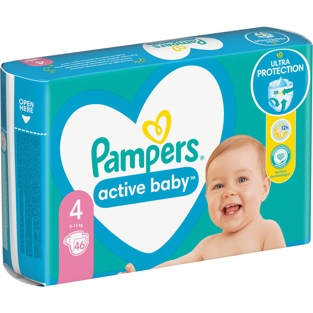 Підгузки Pampers Active Baby Maxi 4 9-14кг 46шт (8001090949097) Кількість в упаковці 46