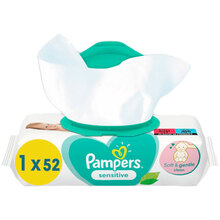 Влажные салфетки Pampers Sensitive 52 шт (8001841041391)