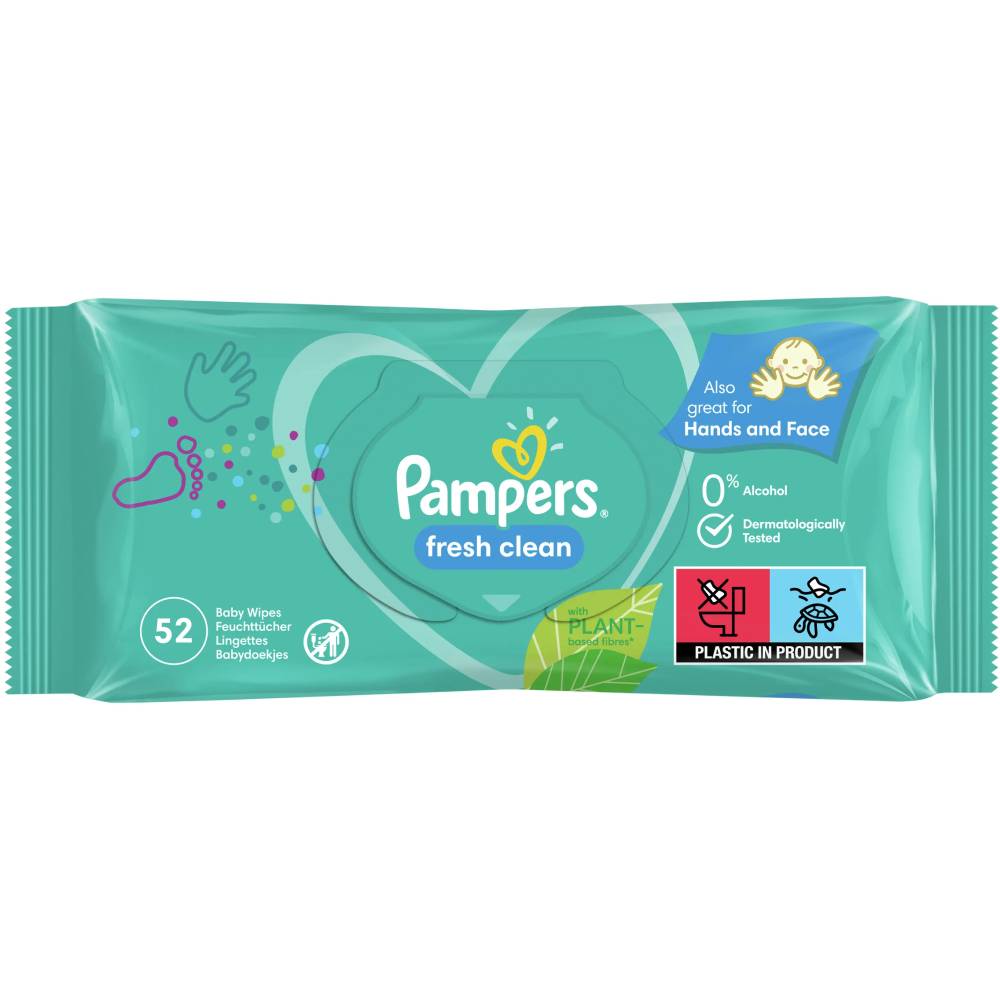 Вологі серветки Pampers Fresh Clean 52 шт (81752623)