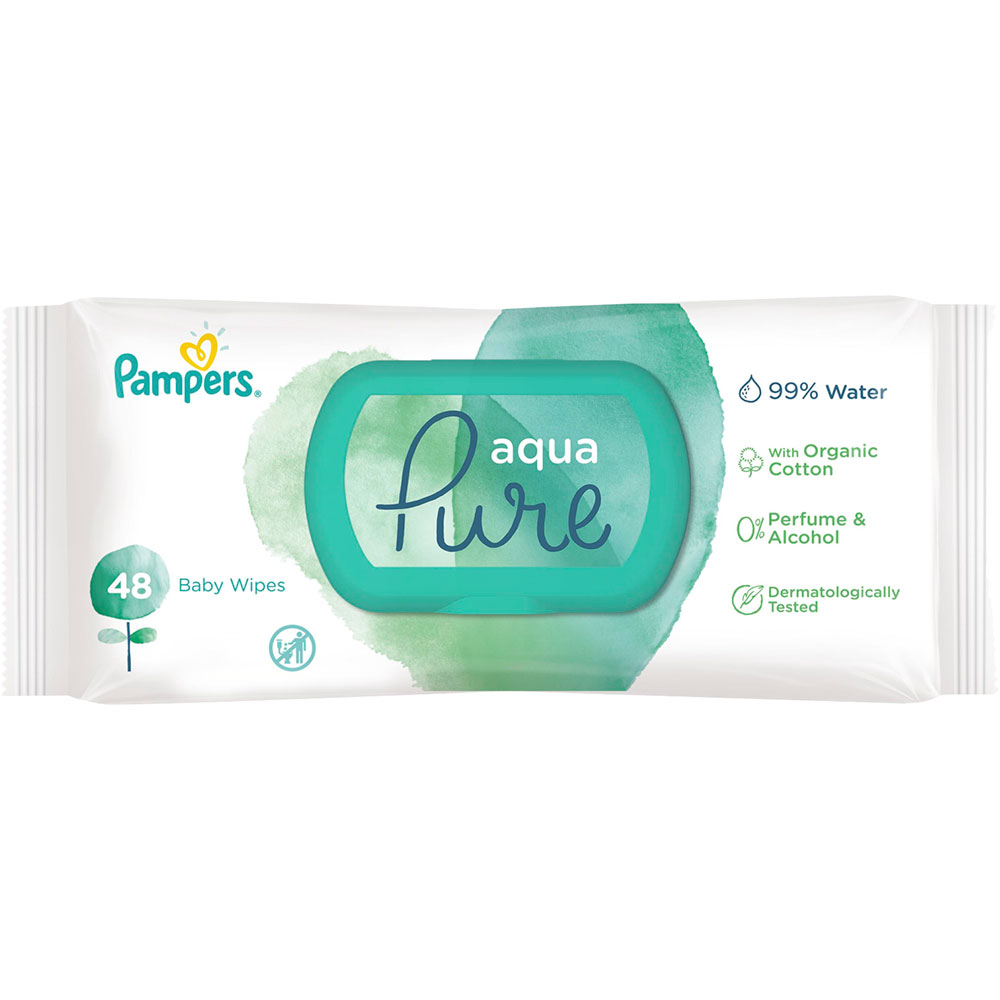 Вологі серветки Pampers Aqua Pure 48 шт (8001090603326)