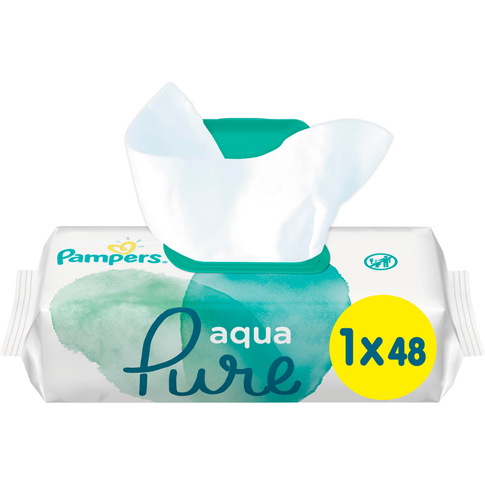 Вологі серветки Pampers Aqua Pure 48 шт (8001090603326) Вид одноразові