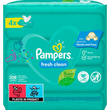 Влажные салфетки Pampers Fresh Clean 4х52 шт (8001841077949)