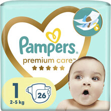 Підгузки Pampers Premium Care Розмір 1 (2-5 кг) 26 шт (8001841104614)