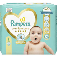 Подгузники Pampers Premium Care Размер 1 (2-5 кг) 26 шт (8001841104614)