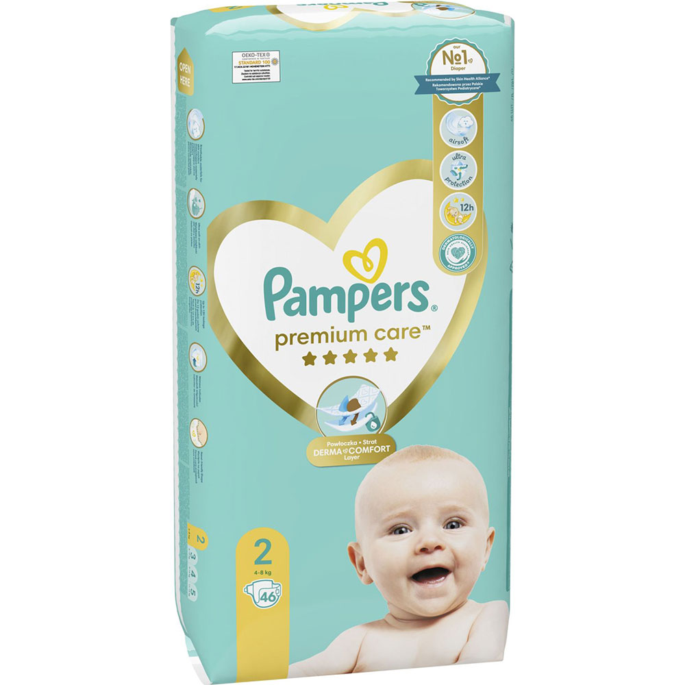 Підгузки Pampers Premium Care 2 4-8кг 46шт (8001841104799) Кількість в упаковці 46