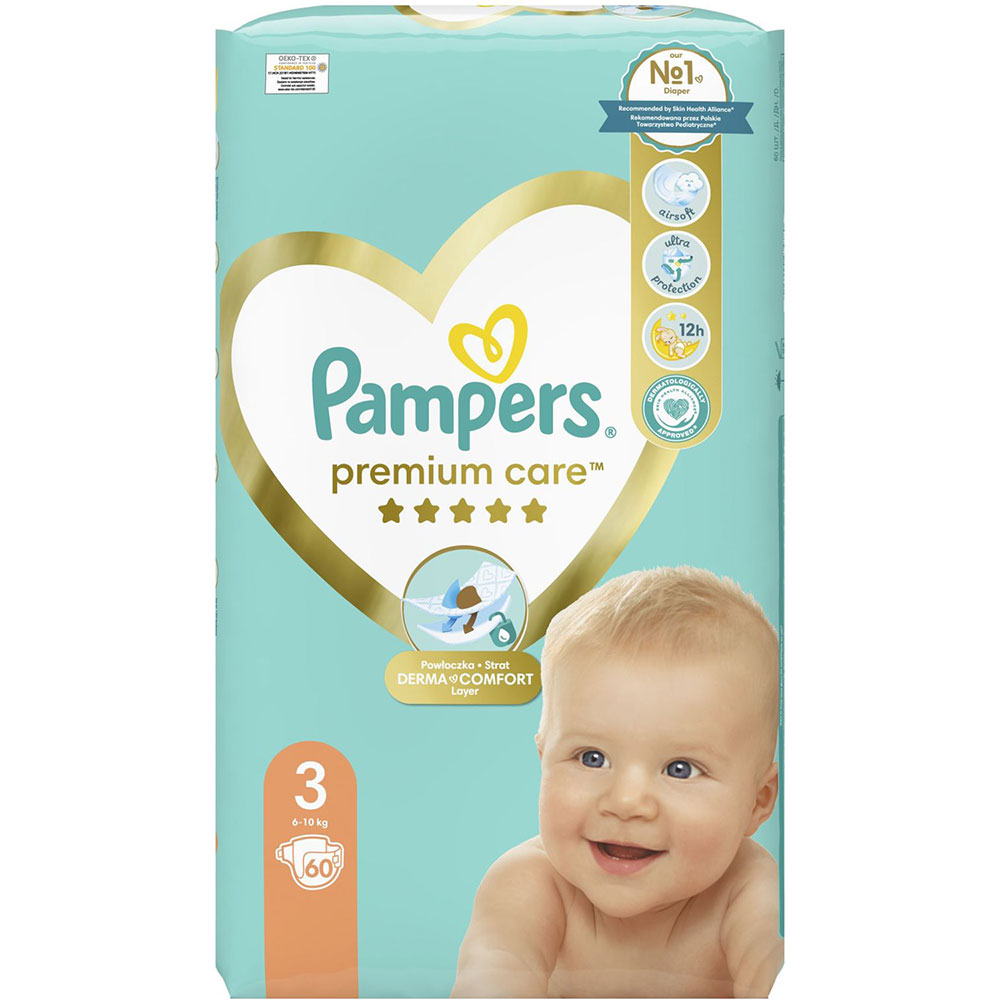 Підгузник PAMPERS Premium Care Midi 3 6-10кг 60шт (4015400274780) Тип підгузки