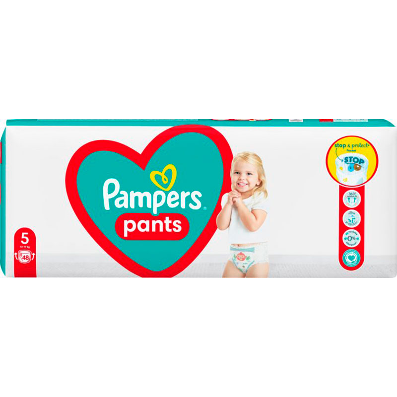 Подгузники-трусики Pampers Pants Размер 5 (12-17 кг) 48 шт (8006540069325) Тип подгузники-трусики