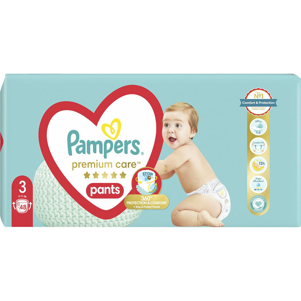 Підгузки PAMPERS Premium Care Pants Midi 3 (6-11 кг) 48 шт (8001090759795) Тип підгузки-трусики