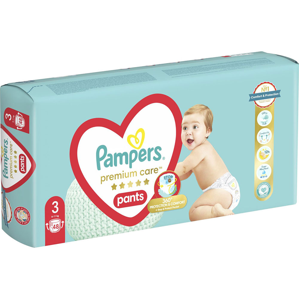 Підгузки PAMPERS Premium Care Pants Midi 3 (6-11 кг) 48 шт (8001090759795) Кількість в упаковці 48