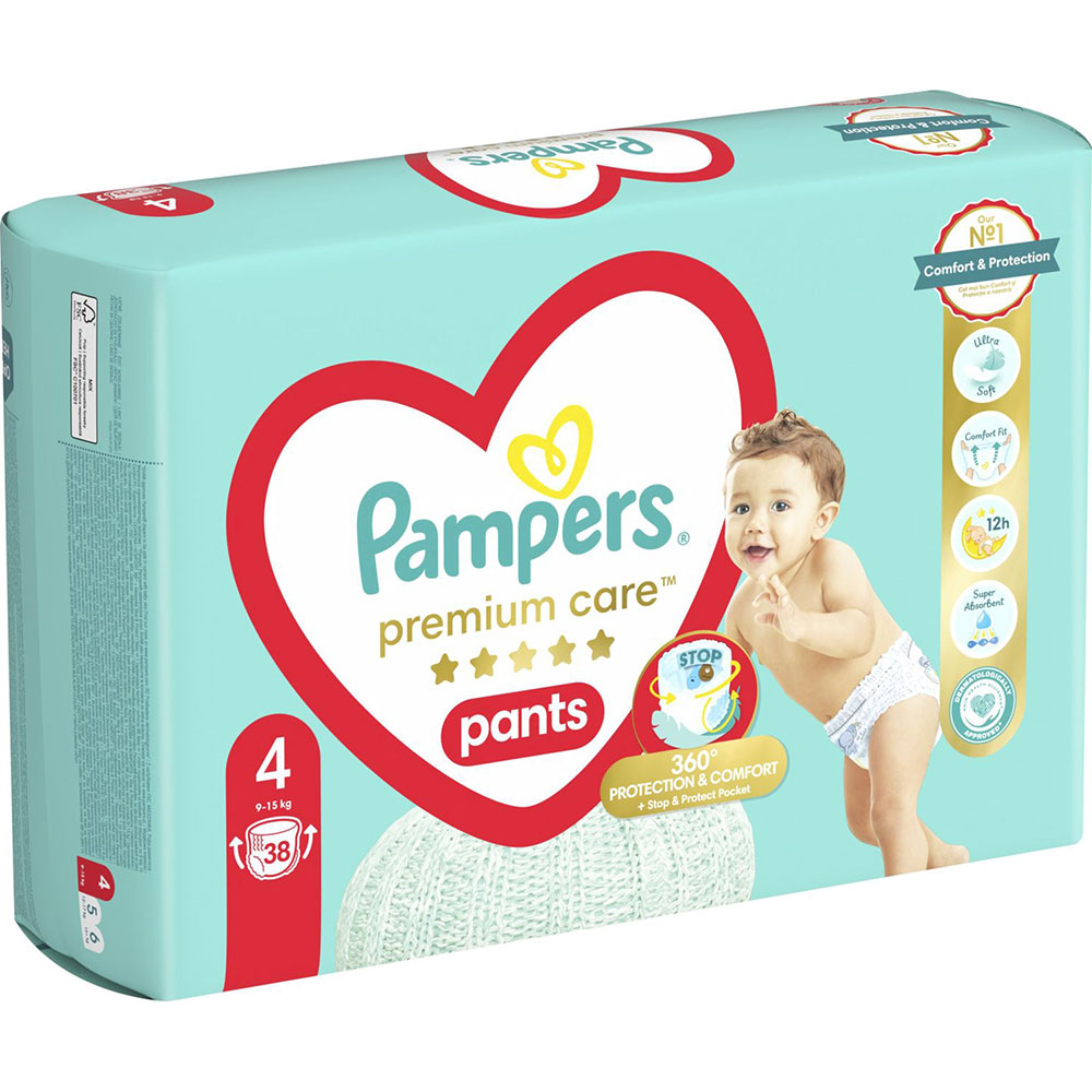 Подгузники PAMPERS Premium Care Pants Maxi 4 9-15кг 38шт (8001090759832) Количество в упаковке 38