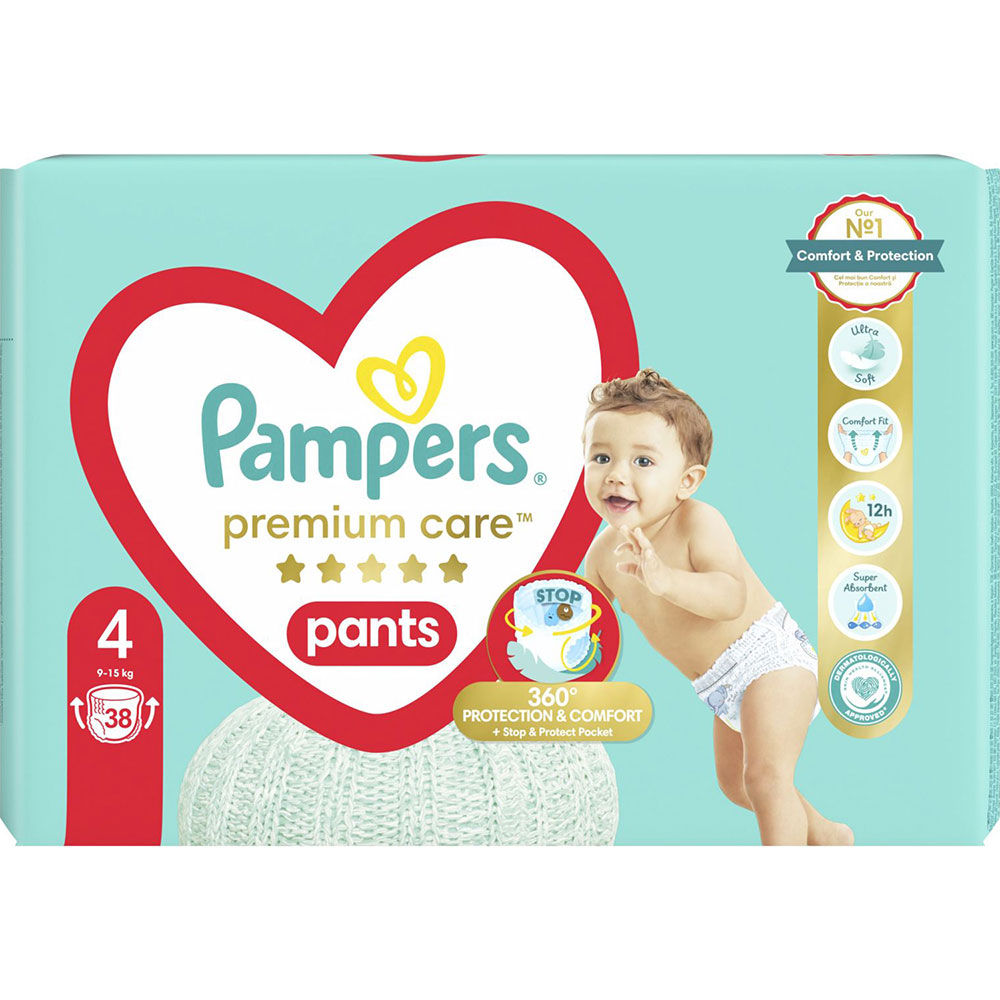 Підгузки PAMPERS Premium Care Pants Maxi 4 9-15кг 38шт (8001090759832) Тип підгузки-трусики