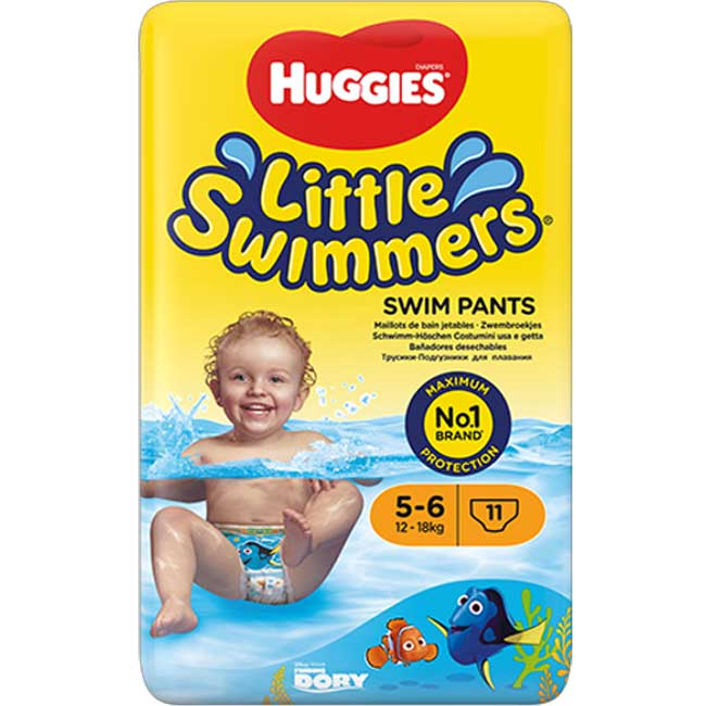 Підгузки-трусики HUGGIES Little Swimmer 5-6 (12-18 кг) 11 шт (5029053538426)