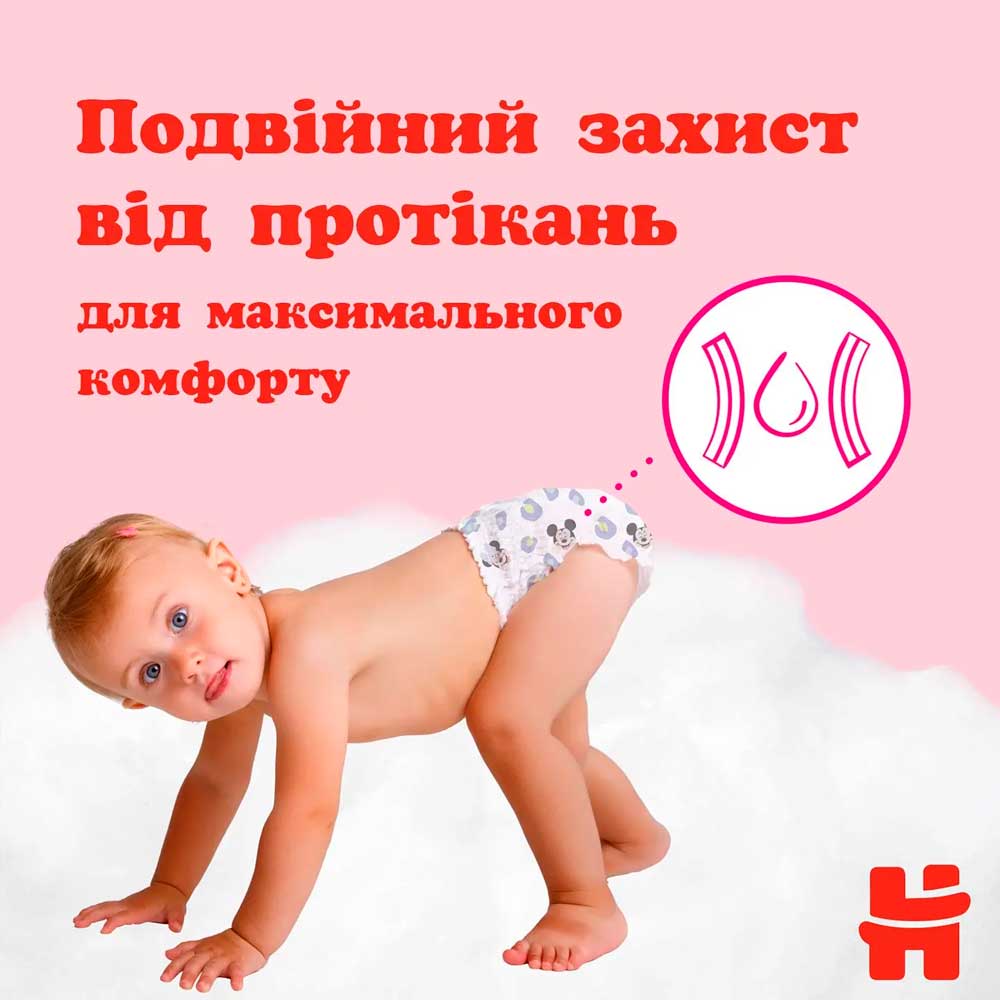 Внешний вид Подгузники-трусики HUGGIES Pants 6 (15-25 кг) для девочек 60 шт (5029053564135)