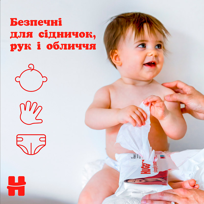 Замовити Дитячі вологі серветки Huggies Simply Clean 72 шт (5029053582238)