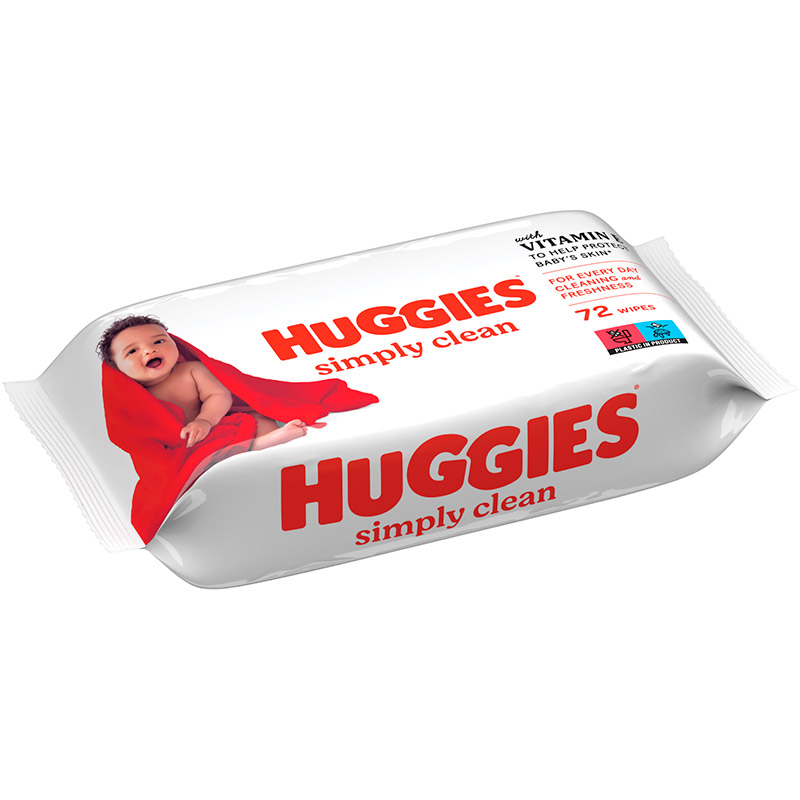 Дитячі вологі серветки Huggies Simply Clean 72 шт (5029053582238) Тип вологі серветки