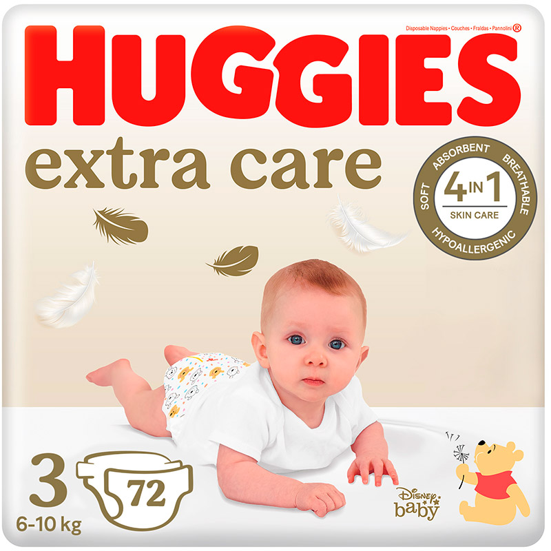 Подгузники Huggies Extra Care 3 (6-10 кг) 72 шт (5029053578095)